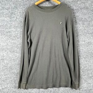 Southpole Shirt Mens XXL Gray Long Sleeve Thermal Waffle Knit Crew Y2K Hip‎ Hop